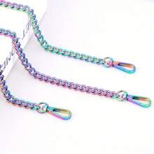 Rainbow Purse Chain Strap Metal Shoulder Crossbody Replacement Chain Colorful Handbag Chain Strap - Multicolor - View 1