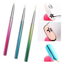 新款日式美甲笔套装，极光棒美甲拉线笔3件套，彩色彩绘花朵拉线美甲笔，适用于专业美甲沙龙和家庭DIY。（多种款式可选） - 彩色 - 查看 3
