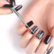 新款日式美甲笔套装，极光棒美甲拉线笔3件套，彩色彩绘花朵拉线美甲笔，适用于专业美甲沙龙和家庭DIY。（多种款式可选） - 彩色 - 查看 2