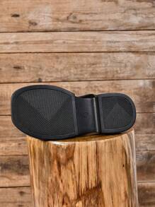 Sandals, Thick Soled Sandals, Women's New Fashion Multifunctional, Solid Color, Classic, Retro Style Flat Sandals, Waterproof Platform, Metal Buckle, Three Adjustable Shoe Uppers, PU Leather Material, Roman Thick Soled Sandals, Vacation Style Outdoor Summer Wedge Sandals, Suitable For Beach, Vacation, Travel, Daily Outings, Gatherings, Commuting, Matched With Various Skirts, Shorts, Casual Pants, Jeans, Workwear - Black - View 6