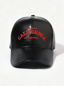 1pc Unisex Simple Faux Leather "NEW YORK N.Y." Embroidery Casual Baseball Cap, Suitable For Outdoor & Vacation - Multicolor - View 2