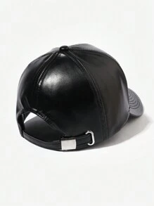 1pc Unisex Simple Faux Leather "NEW YORK N.Y." Embroidery Casual Baseball Cap, Suitable For Outdoor & Vacation - Multicolor - View 5