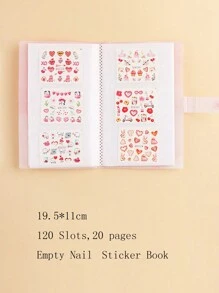 120 孔空相册美甲贴纸收纳册收藏整理卡展示架展示容器（不含贴纸）