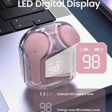 HK3 nuevos auriculares Bluetooth transparentes inalámbricos UltrapodsMax TWS calidad de sonido HIFI 5,3 aplicable - Rosa - Ver 4