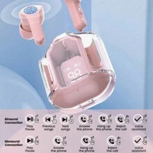 HK3 nuevos auriculares Bluetooth transparentes inalámbricos UltrapodsMax TWS calidad de sonido HIFI 5,3 aplicable - Rosa - Ver 8