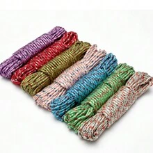 1 dây phơi quần áo bằng nylon, dây phơi quần áo ban công ngoài trời chống trượt và chống gió hạng nặng cho quần áo, chăn, bạt che nắng Dây nylon buộc dây buộc lều chống mài mòn (Màu sắc ngẫu nhiên, khoảng 940cm / 370,08 inch) - Nhiều màu - Xem 1