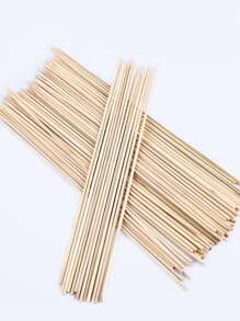100pcs (±5) Disposable Bamboo Skewers, BBQ Grilling Sticks, Fried Chicken Skewers, Lamb Kebab Skewers, Suitable For Summer Outdoor BBQ, Hotpot, Camping, Party, DIY Craft, Fruit Skewers, Camping Accessories