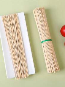 100pcs (±5) Disposable Bamboo Skewers, BBQ Grilling Sticks, Fried Chicken Skewers, Lamb Kebab Skewers, Suitable For Summer Outdoor BBQ, Hotpot, Camping, Party, DIY Craft, Fruit Skewers, Camping Accessories