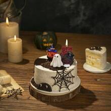 1 pieza Decoración de pastel de Halloween, velas digitales, decoración de pastel de murciélago negro fantasma de alta gama, suministros para fiesta de fotografía de atmósfera - multicolor - Ver 5