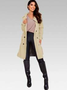Women Winter Coats - 米色 - 查看 5