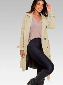 Women Winter Coats - 米色 - 查看 4
