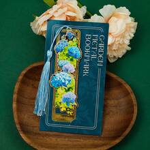 1PC Highly Attractive Level Flower Metal Bookmark, Rose Sunflower Hydrangea Tulip Creative Souvenir Hollow Fringe Metal Bookmark, Hollow Bookmark Party Small Gift - Multicolor - View 14