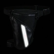 WOSAWE WOSAWE Adjustable Reflective Waterproof Motorcycle Leg Bag, Off-Road Riding Waist Pack With Storage