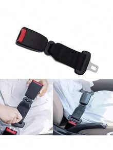 Car Seat Belt Extender, Adjustable Vehicle Extension Strap For Car Safety Seat Belt - Black - View 4
