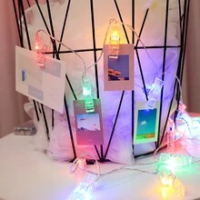 1pc LED Photo Clips String Light, Creative Decoration For Photo Wall, Battery Powered, Suitable For Indoor Decoration, Proposal, Festival And Confession (Colorful) - Multicolor - View 5