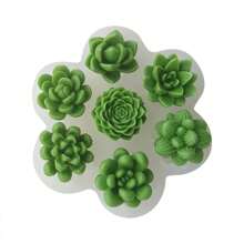 1pc 7-In-1 Silicone Succulent & Cactus Mold, DIY Handmade Soap, Candle, Resin & Cement Craft Mold