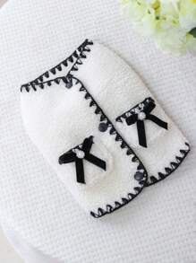 PETCIRCLE 1 Quần Áo Thú Cưng Ấm Lông Cừu Áo Vest Với Cảm Ứng Mềm Mại Thoải Mái Cho Chó Mèo Vào Mùa Thu Đông - Đen và trắng - Xem 8