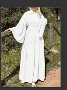 Women Long Dress With Round Collar And Wide Waist Belt, Casual Holiday Attire
