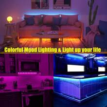 Tv Led Backlight, Pre-Cut 14.3ft Led Strip Lights For 65-75in Tv,4Pcs USB Powered Tv Lights Kit With Remote,RGB Bias Lighting For Room Decor