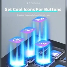 NACODEX-Desktop Helper Console Panel Controller Customized Multi-Scene Compatible Live Programming Tuning Quick Office-AKP153E Black International Version - Black - View 8