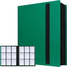 Album per raccoglitori di carte da gioco, decorazioni natalizie, 9 tasche per pagina, raccoglitore di carte da hockey, raccoglitore di carte da baseball con alloggiamenti laterali, 20 fogli, 360 slots per carte da gioco per sport come calcio e basket