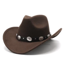 1 pieza, Sombrero Cowboy Occidental Unisex, sombrero de viaje de ala ancha para protección solar, sombrero inclinado de ala ancha, sombrero de sol informal al aire libre, sombrero de montar a caballo de ala ancha, adecuado para hombres y mujeres al aire libre, desierto, senderismo, alpinismo, equitación, viajes, pesca - A - Ver 8