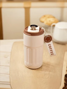 1 个 450ML/15.2oz 触摸显示杯带温度指示器，316 不锈钢双层防漏保温瓶，防滑设计适用于咖啡和茶水瓶返校 - 彩色 - 查看 13