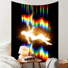 1pc Abstract Art Velvet Tapestry, Sexy Female Art Hanging Cloth, Falling Parallel World Art Image Wall Backdrop Cloth Tapestry Suitable For Living Room Office Bedroom Home Decoration Gifts Birthday Graduation