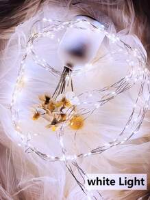 Lampki LED na baterie, dekoracja choinkowa, lampki nastrojowe z miedzianego drutu, lampki dekoracyjne na zewnątrz, lampki LED na baterie 1/3/5/10/20 m