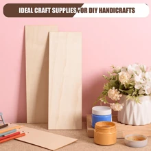 4/8/16 piezas de tablas de madera sin terminar, de 12 X 4 X 1/16 pulgadas - 3 mm de grosor de madera contrachapada, para manualidades, pintura, talla en madera, pirografía y proyectos DIY