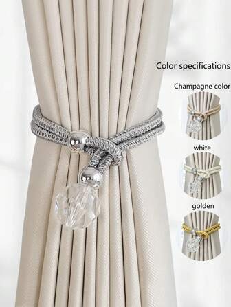 1入/2入奢華水晶掛簾扣，多種顏色可選