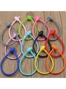 10/15/20/30/50 件 120 毫米硅胶线整理套随机颜色硅胶线收纳盒耳机线绕线器套件，生日/复活节/总统日/男朋友/女朋友的礼物