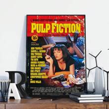 HALFLEMART 1 szt. Oprawiony plakat na płótnie w stylu vintage, malarstwo na okładce postaci filmowych, sztuka ścienna na płótnie, do wystroju salonu i sypialni