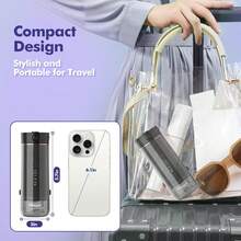 Pikspeak Water Floss - 5 Mode Wireless Oral Irrigator, IPX7 Waterproof, 6 Types Of Nozzles, USB Charging Interface Electric Teeth Cleaning Water Floss Machine, Professional For Travel And Home - 黑色 - 查看 4