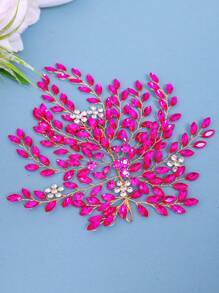 1pc Elegant Crystal Decorated Hair Band, Bridal Wedding Hair Accessories, Women/Girls' Daily/Party Hair Decor