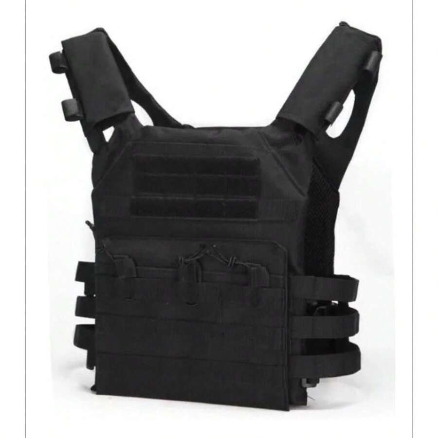 Chaleco Táctico Molle Pechera Porta Placas  BB205 - Negro - Ver 1