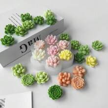 1pc 7-In-1 Silicone Succulent & Cactus Mold, DIY Handmade Soap, Candle, Resin & Cement Craft Mold