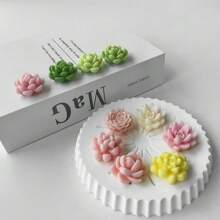 1pc 7-In-1 Silicone Succulent & Cactus Mold, DIY Handmade Soap, Candle, Resin & Cement Craft Mold