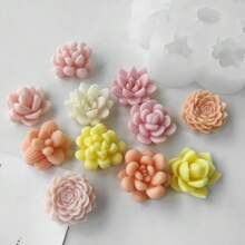 1pc 7-In-1 Silicone Succulent & Cactus Mold, DIY Handmade Soap, Candle, Resin & Cement Craft Mold