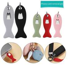 Funny Anti-Lost Sim Card Removal Tool , Phone Chip Remover, Silicone SIM Card Ejector Tool, Universal Mobile Phone Ejecter Tool Keyring Pendent - Multicolor - View 8
