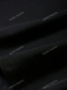 Abito-Maglietta a maniche lunghe minimalista monocromatico casual da donna