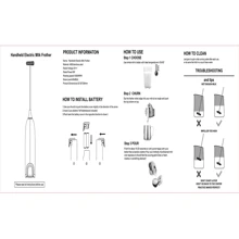 BALASHOV 电动奶泡器厨房饮料起泡器搅拌器搅拌器咖啡卡布奇诺奶精搅拌器泡沫混合搅拌器打蛋器，超棒节日礼物 - 白色 - 查看 8