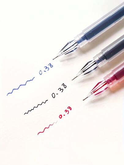 1pc/3pcs/6pcs 0.5mm Ballpoint Pen With Diamond Shaped Clip, Large Ink Capacity, Smooth Writing, Black/Blue/Red Ink Available Back To School