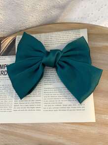 1件女士克莱因蓝色布艺蝴蝶结飘带弹力发圈，优雅百搭，适合日常佩戴、居家、通勤、约会、派对、送礼、发饰、发夹、发卡、发爪夹、学习用品 - 彩色 - 查看 6