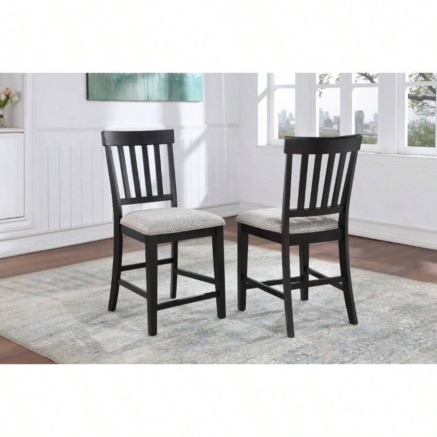 Halle - Counter Chair (Set Of 2) - Dark Brown- - As the Picture Shows - View 1