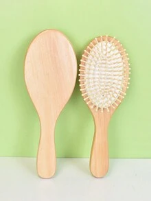 1 PIEZA Peine de madera de estilo minimalista para masaje en los meridianos, cepillo de cabello exquisito y antiestatico para el hogar, sin daño al cabelludo, peine con bolsa de aire apto para hombres y mujeres peines peine pelo cepillo pelo de peines cepillo pelo - Multicolor - Ver 3