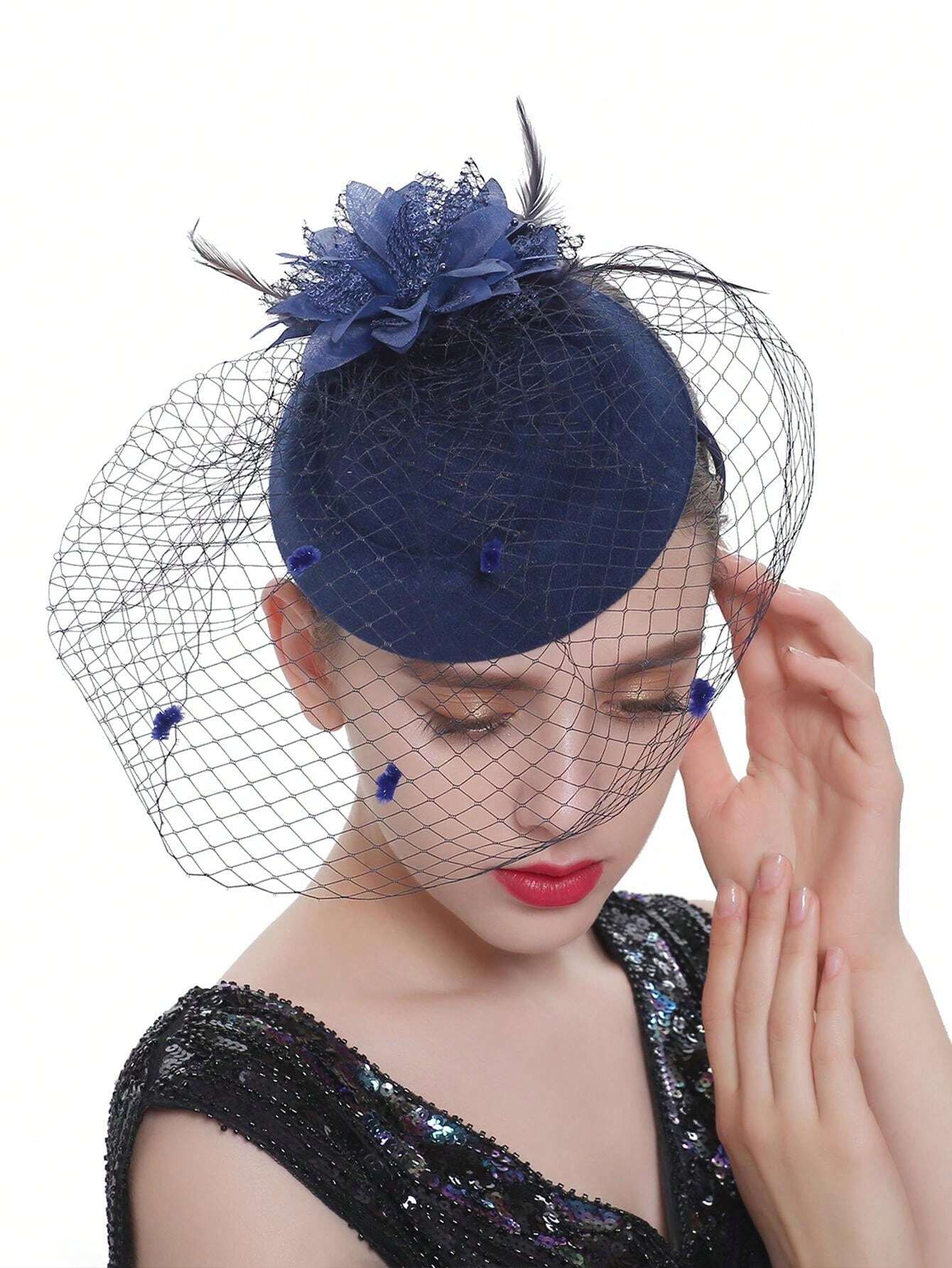 Fascinator Hats For Women Vintage Pillbox Hat Kentucky Derby