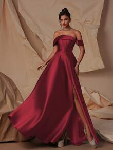 VIPGIRL Women Prom Dresses - Burgundy - View 6