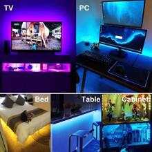 Tv Led Backlight, Pre-Cut 14.3ft Led Strip Lights For 65-75in Tv,4Pcs USB Powered Tv Lights Kit With Remote,RGB Bias Lighting For Room Decor