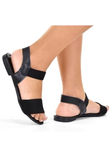 Women Flat Sandals - màu đen - Xem 3